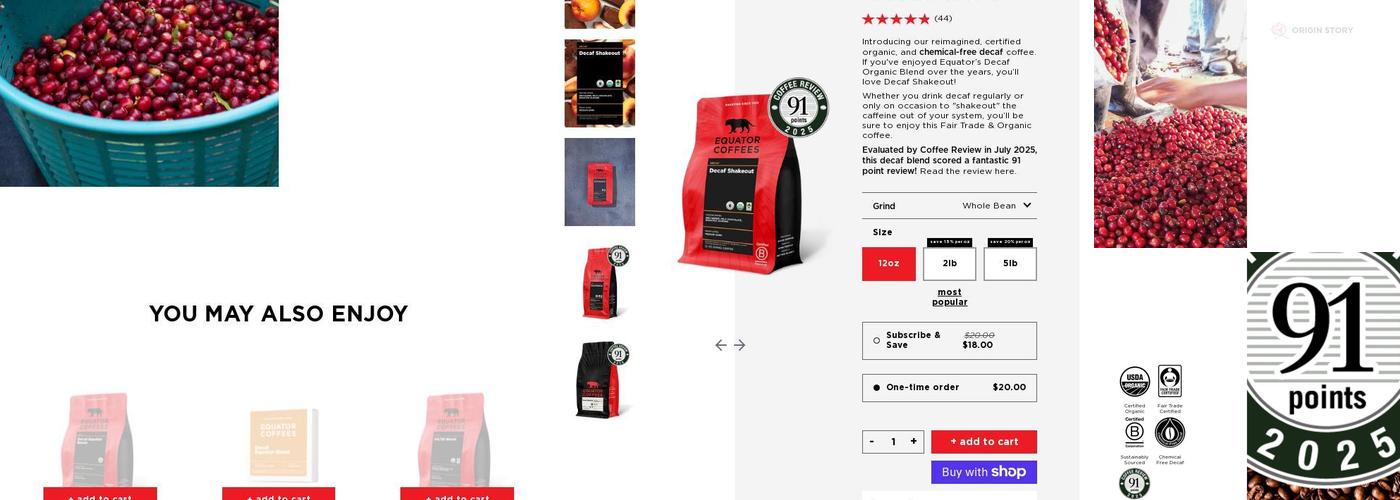 Equator Coffees Menu