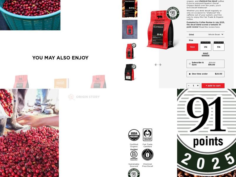 Equator Coffees Menu