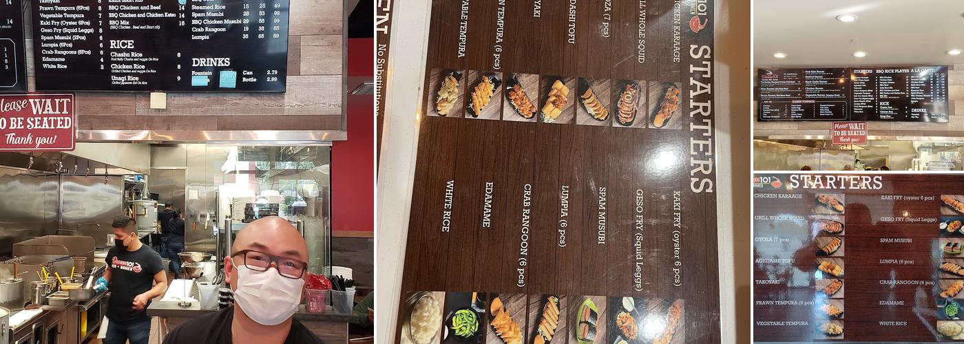 Ramen 101 Menu