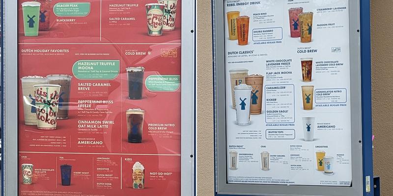 Dutch Bros Coffee Menu