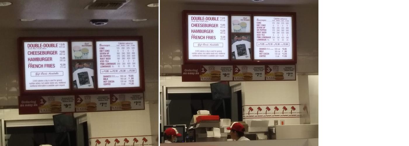 In-N-Out Burger Menu