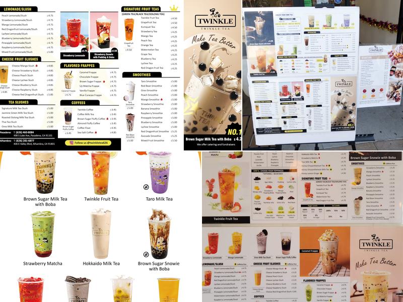 Twinkle Tea Menu