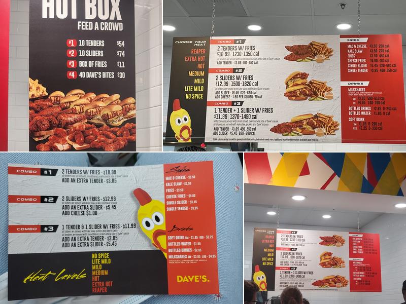 Dave's Hot Chicken Menu