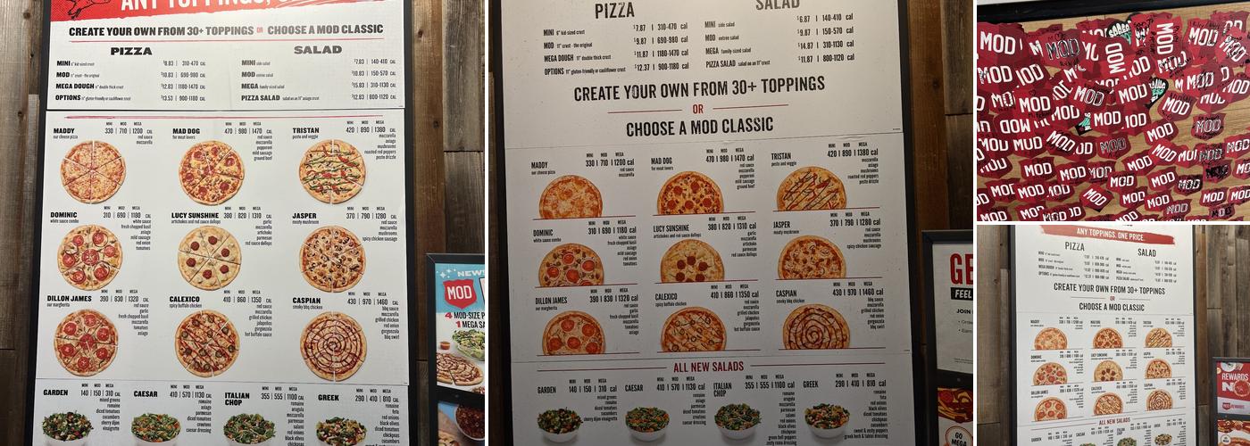 MOD Pizza Menu