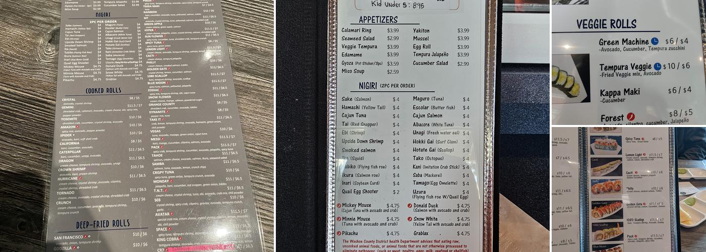 Umi Sushi Menu