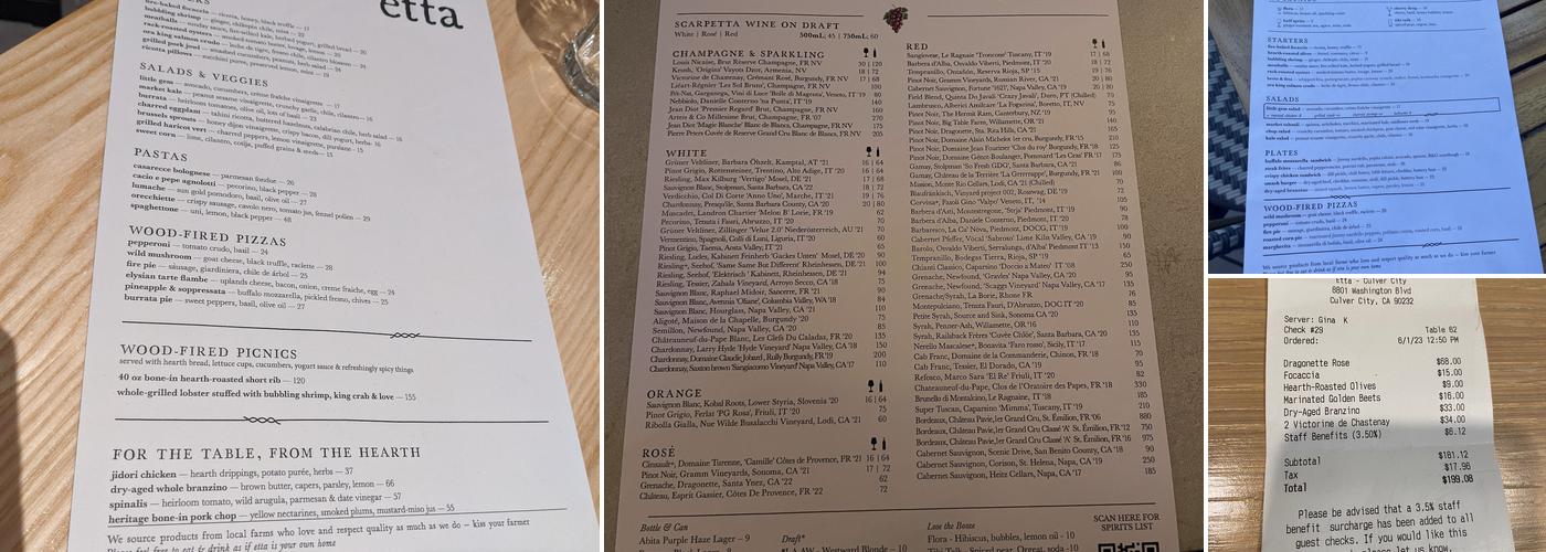 Etta Menu
