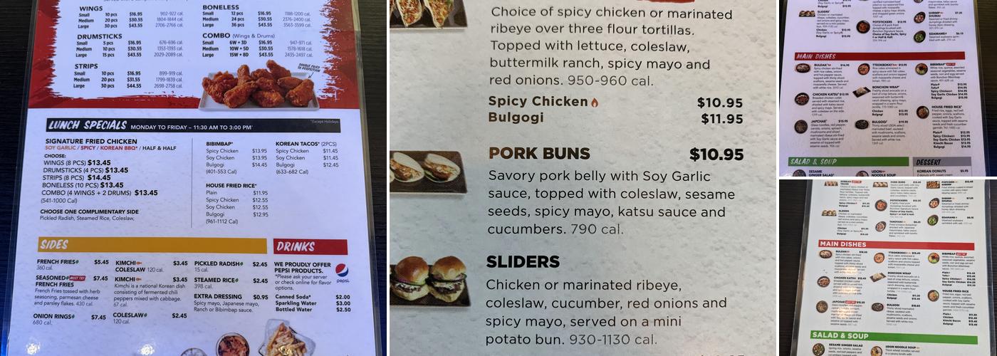 Bonchon Village Way Menu