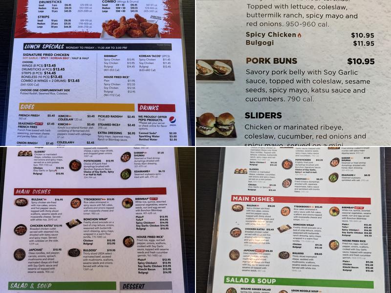 Bonchon Village Way Menu