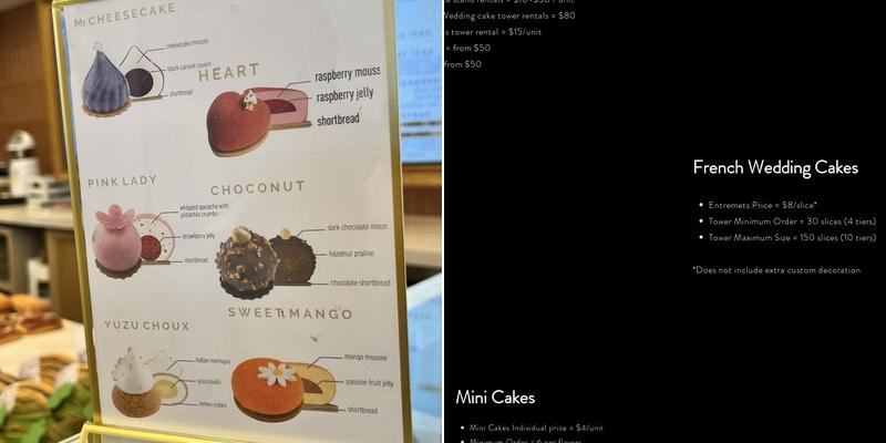 Desserts By Clément Menu