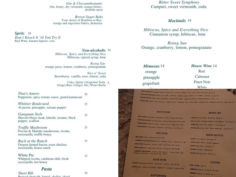 Zaya Menu