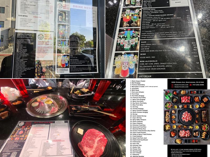 MGD Korean BBQ Menu
