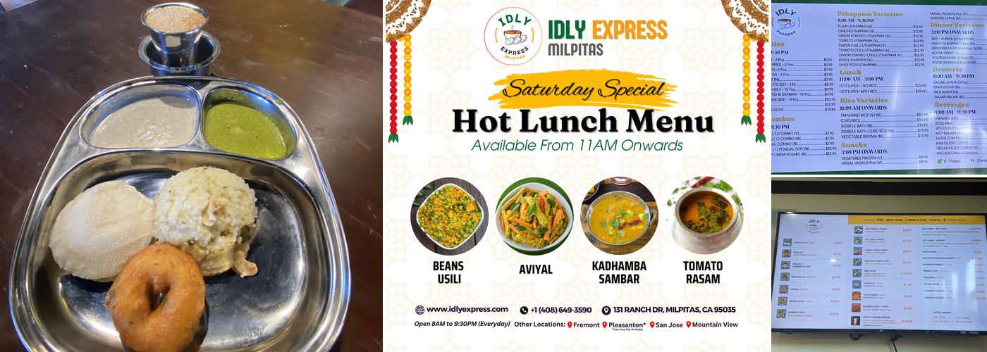 Idly Express - Milpitas Menu