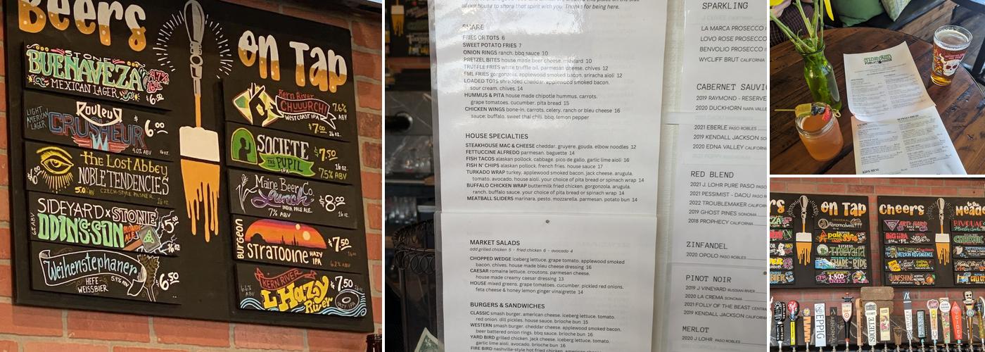 Side Yard Public House Menu