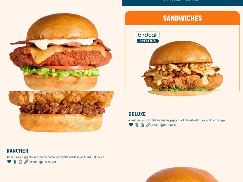 Birdcall - All Natural Chicken Menu