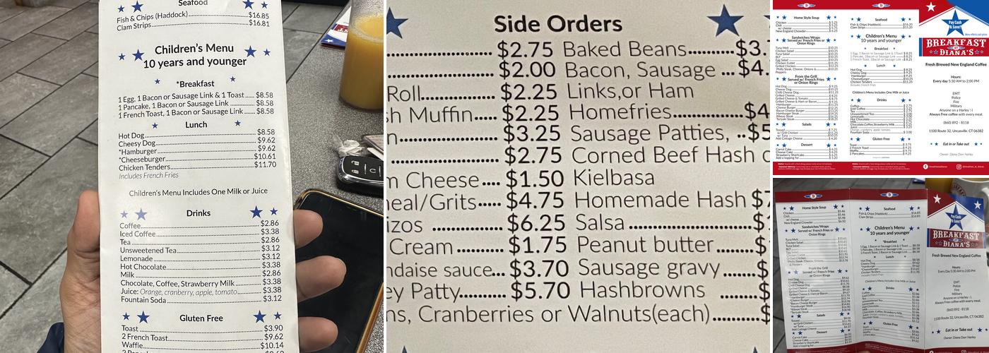 Breakfast at Diana's Menu