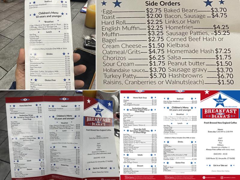 Breakfast at Diana's Menu