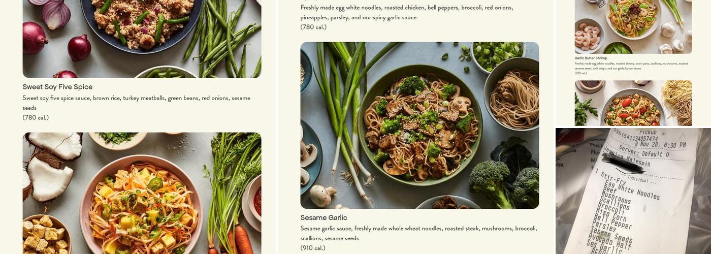 honeygrow Menu