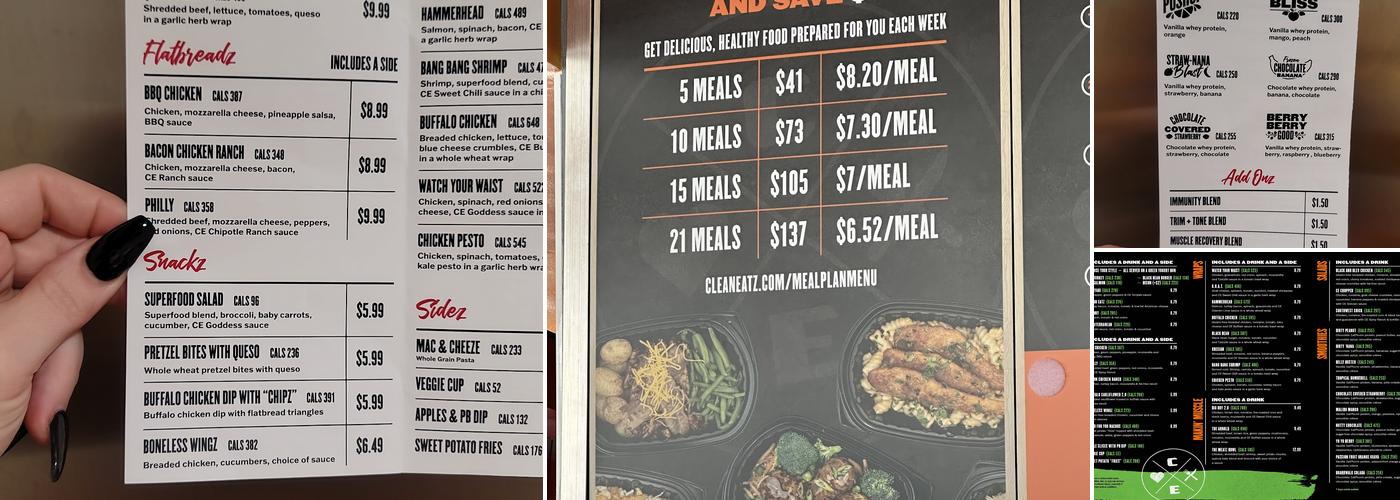 Clean Eatz Menu