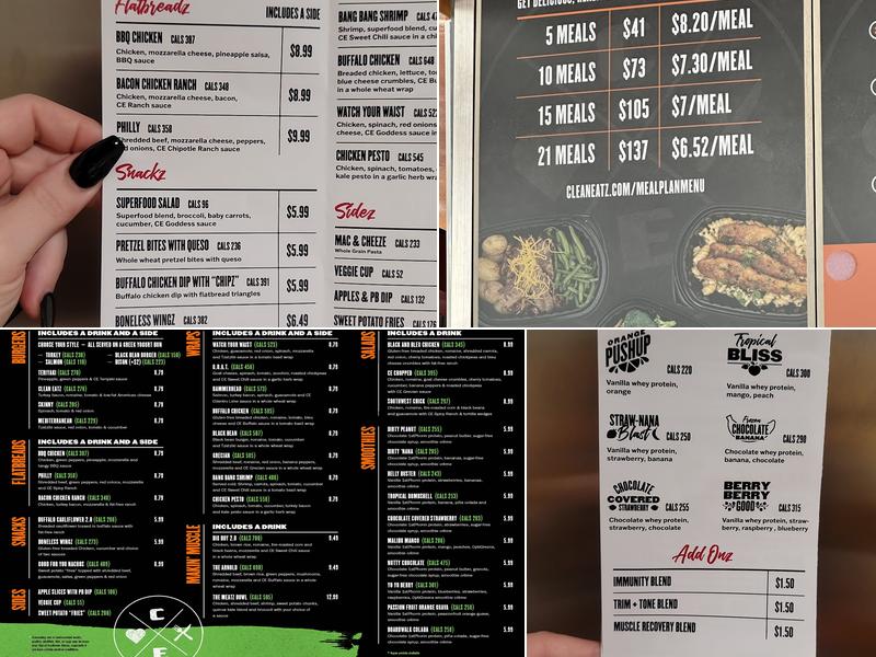 Clean Eatz Menu