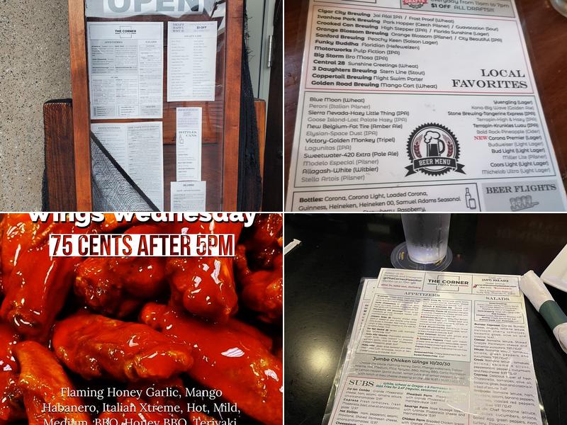 The Corner Pizza Bar Menu