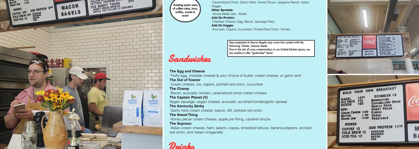 Macon Bagels Menu