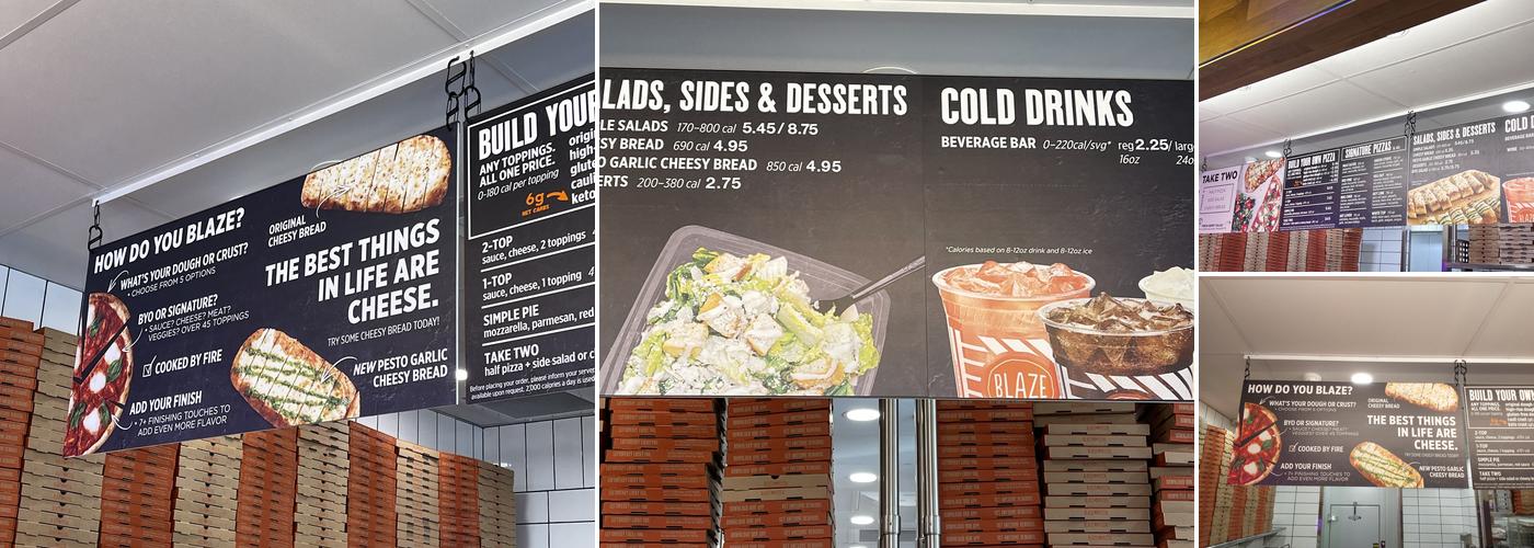 Blaze Pizza Menu