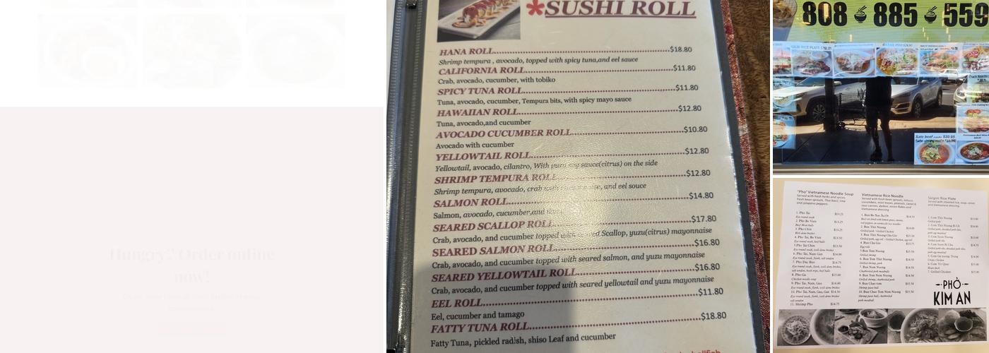 Pho Kim An Menu