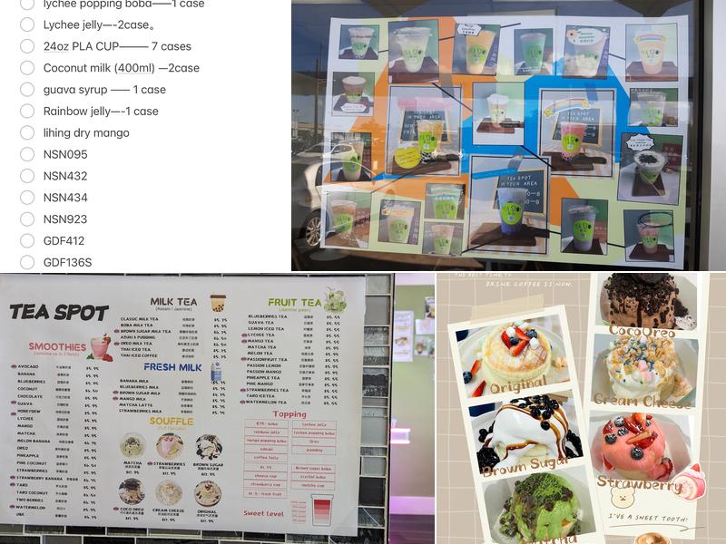 Tea Spot- Aiea Menu