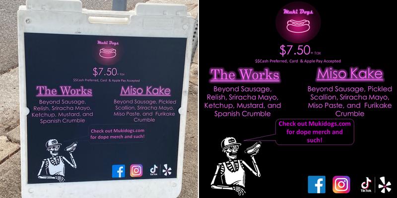 Muki Dogs Kaka'ako Menu