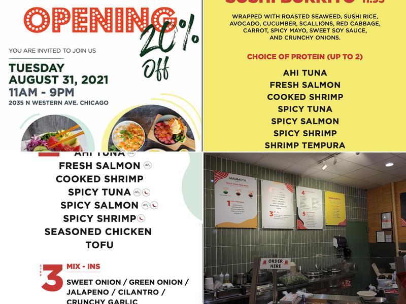 Mammoth Poke Bucktown Menu