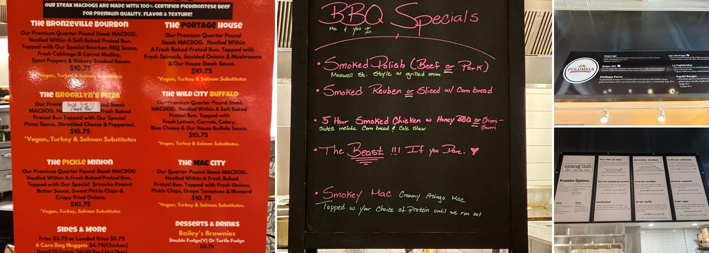 Urbanspace Menu