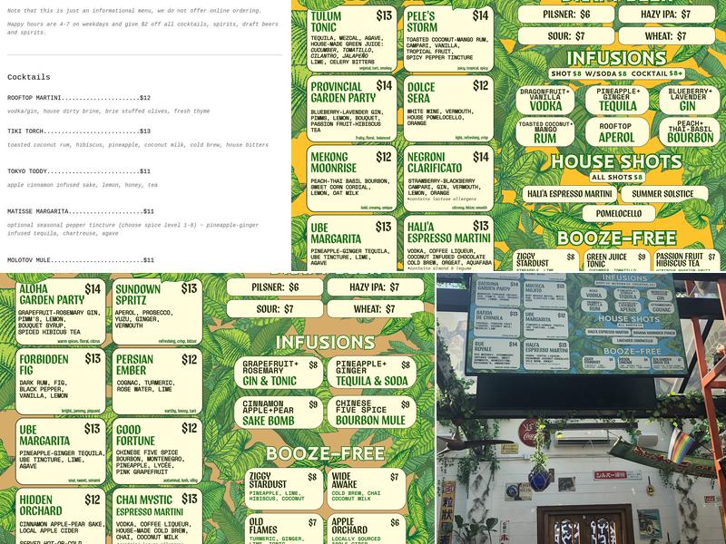 Somerset Bar Menu