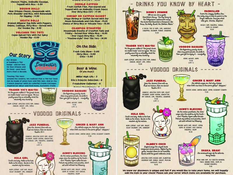 Backwater Voodoo Menu