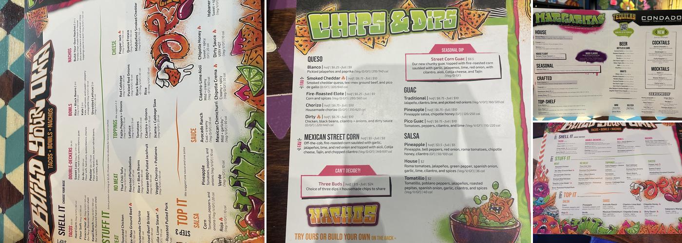 Condado Tacos Menu