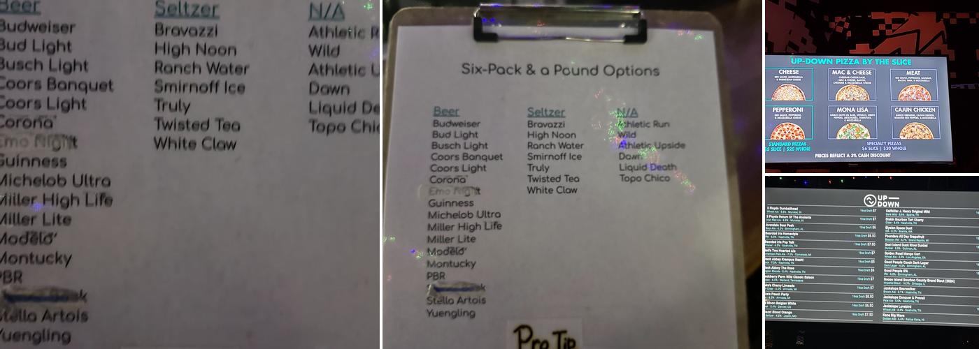 Up-Down Nashville Menu