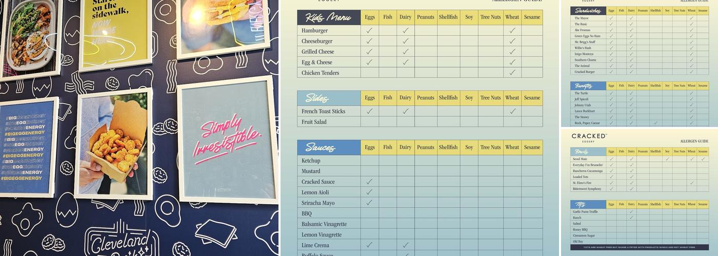Cracked Eggery Menu