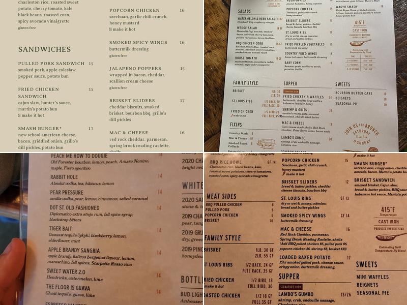 Hunter's Kitchen and Bar Menu
