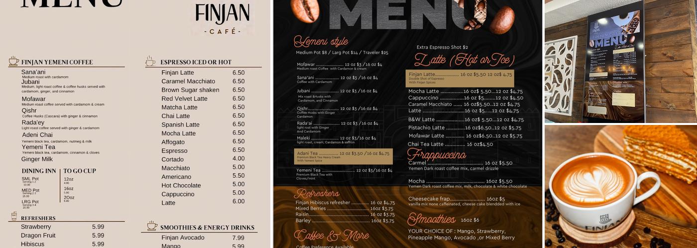 Finjan Cafe Menu