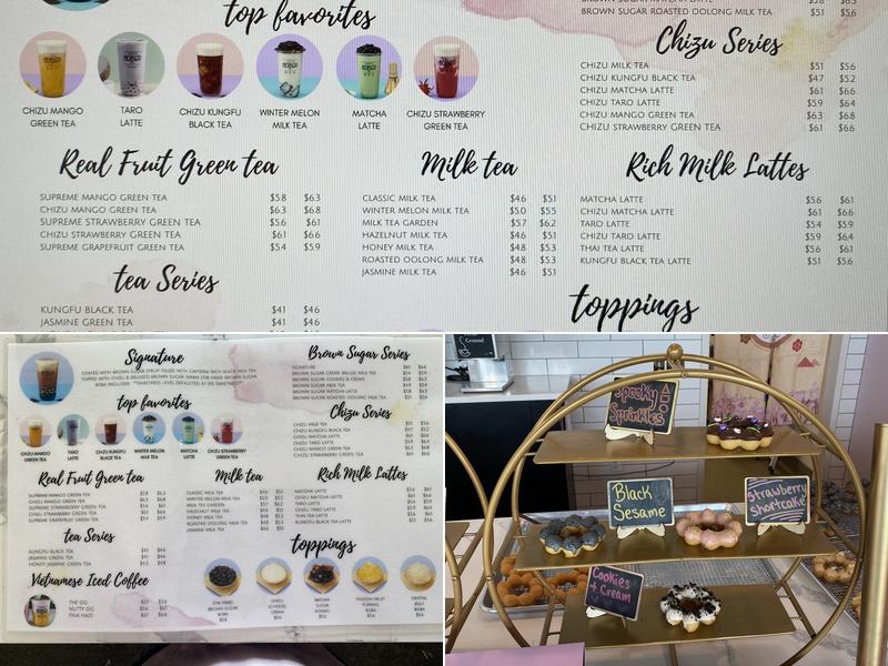Bober Tea & Mochi Dough Menu