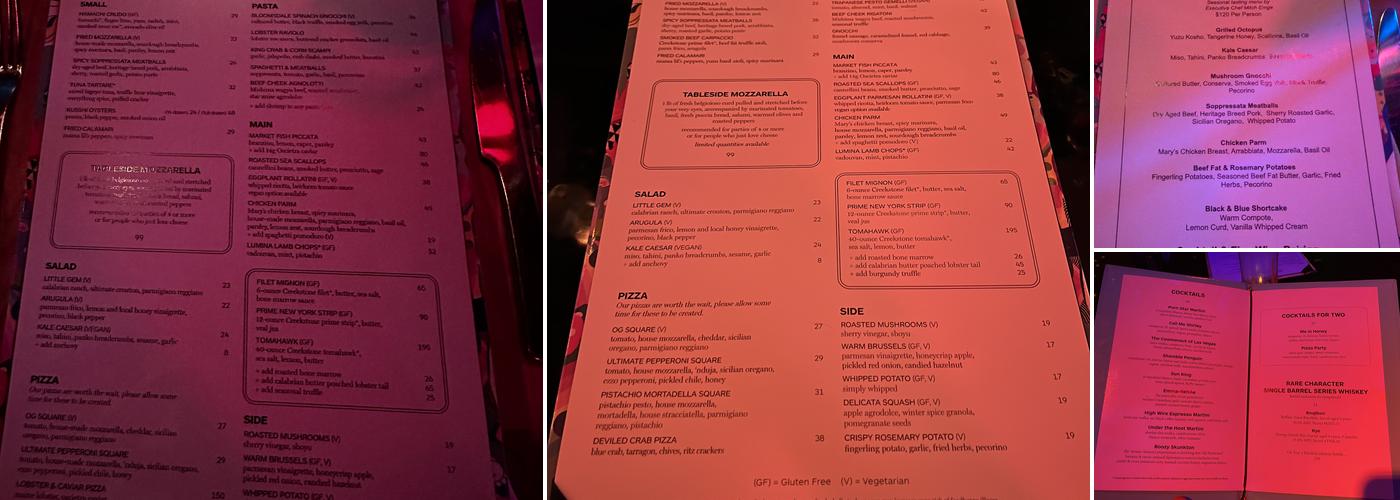 Superfrico Menu