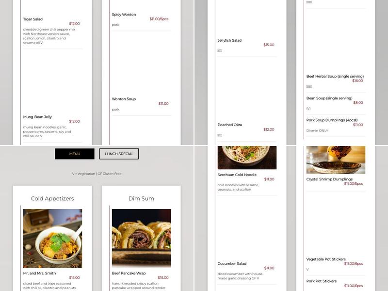 CHILI Menu