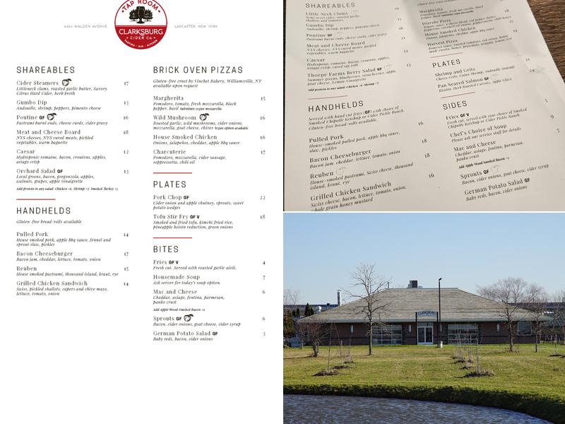 Clarksburg Cider Menu