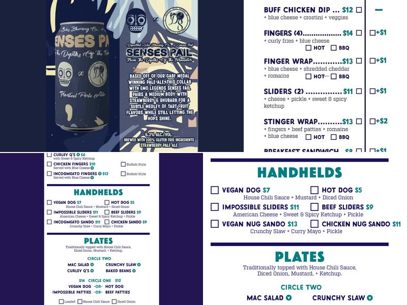 The Beer Keep Menu