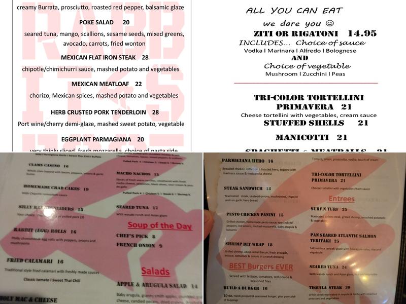 The Rabbit's Foot Menu