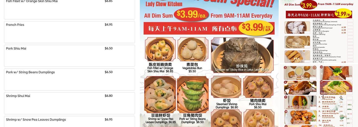 Lady Chow Kitchen Menu