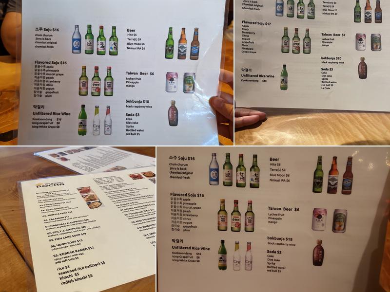 1st Street Pocha Menu