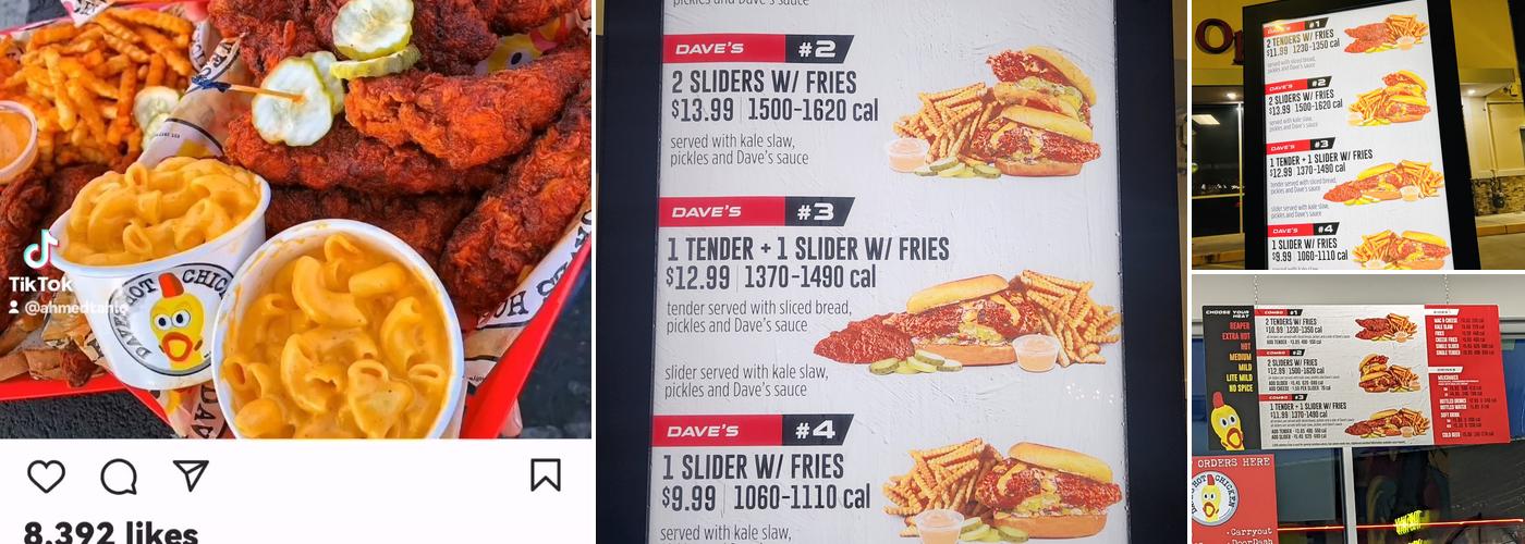 Dave's Hot Chicken Menu