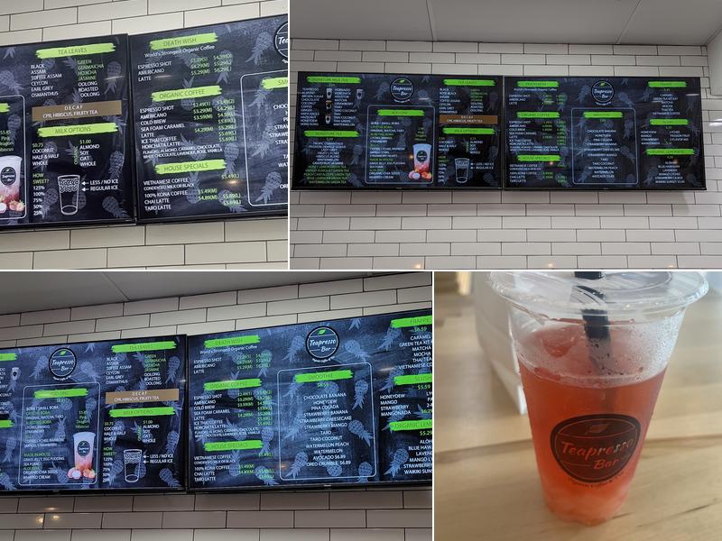 Teapresso Bar Menu