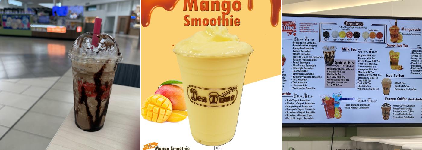 Boba Tea Time Menu