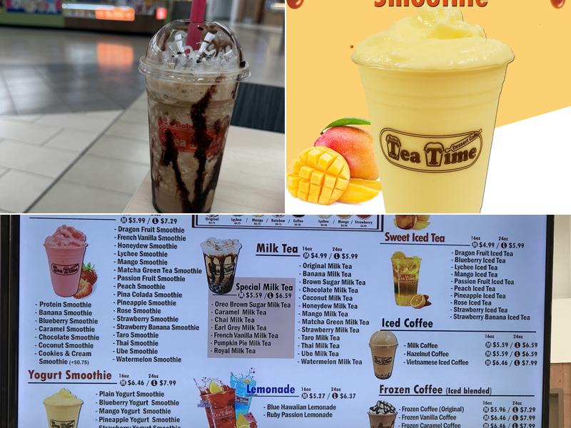 Boba Tea Time Menu